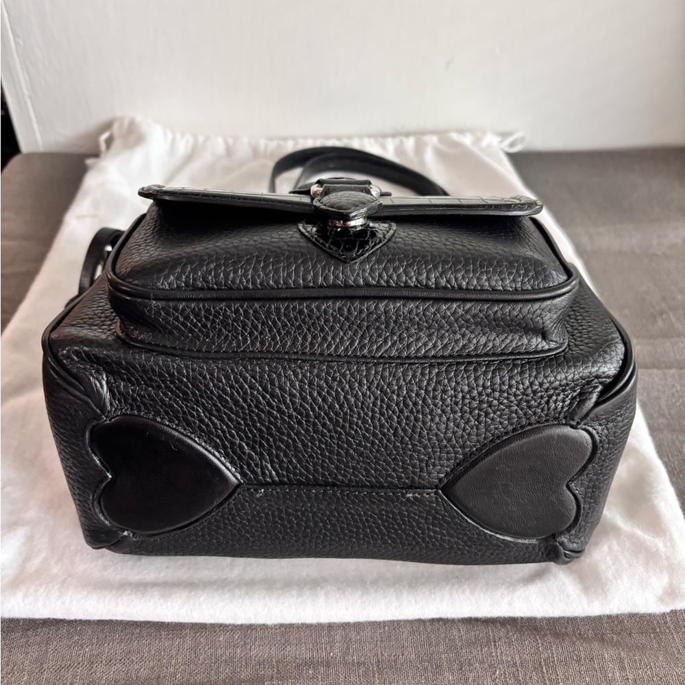 New Without Tags Brighton Monalisa Black Leather Shoulder Bag Purse - Picture 2 of 12
